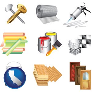 representative building materials - with California icon