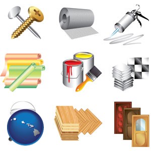 representative building materials - with Hawaii icon