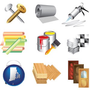 representative building materials - with Rhode Island icon