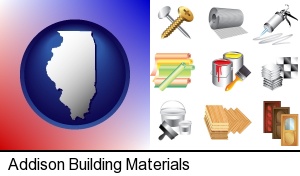 Addison, Illinois - representative building materials