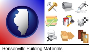 Bensenville, Illinois - representative building materials