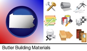 Butler, Pennsylvania - representative building materials