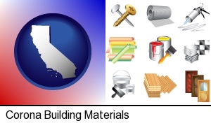 Corona, California - representative building materials