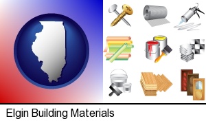 Elgin, Illinois - representative building materials