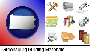 Greensburg, Pennsylvania - representative building materials