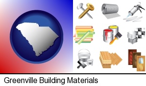 Greenville, South Carolina - representative building materials