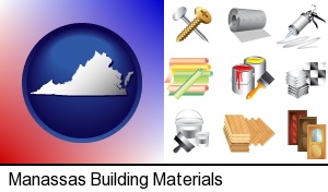 Manassas, Virginia - representative building materials