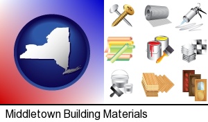 Middletown, New York - representative building materials