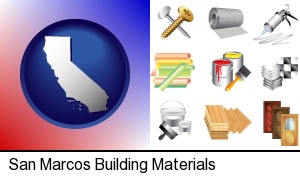 San Marcos, California - representative building materials
