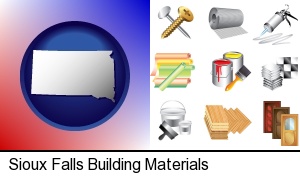 Sioux Falls, South Dakota - representative building materials