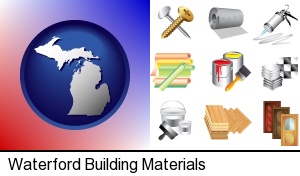 Waterford, Michigan - representative building materials
