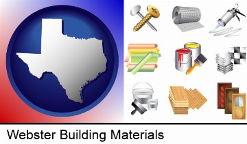 representative building materials in Webster, TX