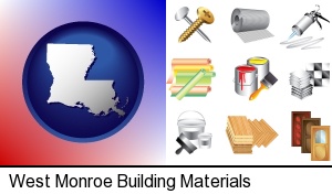 West Monroe, Louisiana - representative building materials