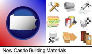 New Castle, Pennsylvania - representative building materials